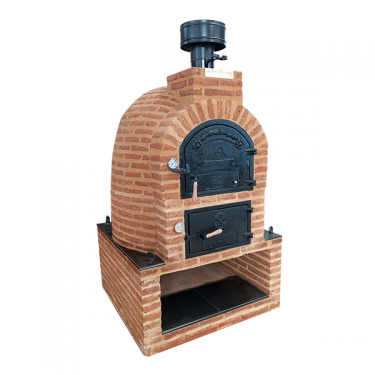 HORNO CON MESA CUADRADA ACABADA EN LADRILLO MUDEJAR