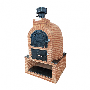 HORNO CON MESA CUADRADA ACABADA EN LADRILLO MUDEJAR