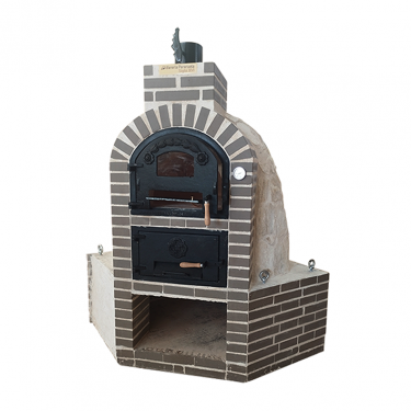 HORNO CON MESA ESQUINERA ACABADA EN PIEDRA NACAR 