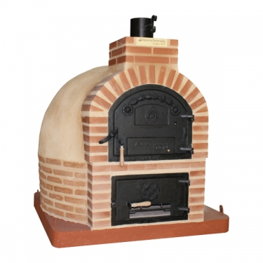 HORNO DE LEA CON HORNILLA ACABADO EN TERRACOTA LADRILLO