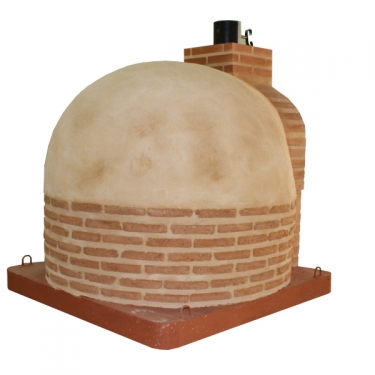 HORNO DE LEA CON HORNILLA ACABADO EN TERRACOTA LADRILLO